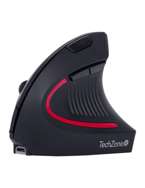 TechZone TZMOUINA-06 ratón Oficina RF inalámbrico + bluetooth Óptico 1600 DPI, Negro