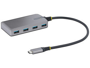 Hub USB StarTech 5G4AB-USB-C-HUB de 4 Puertos USB 3.0. Transferencia 5Gbps, Aluminio, Compacto