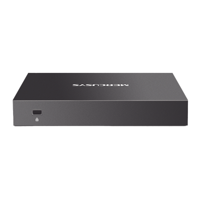 Mercusys MS108GS dispositivo de redes No administrado Gigabit Ethernet (10/100/1000) Negro, Bidireccional completo (Full duplex), Montaje de pared