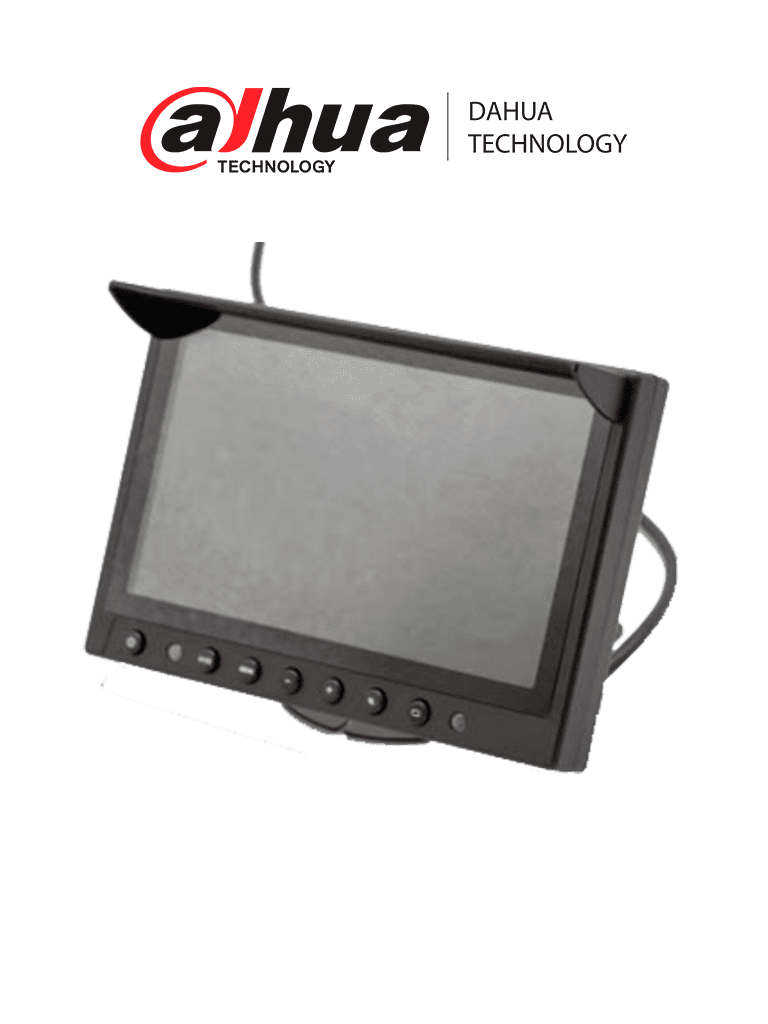 Monitor Led 7" Widescreen TFT-LCD Dahua DHI-MLCDF7-E, Brillo 350 cd, Especial DVRs Móviles, Conector M12