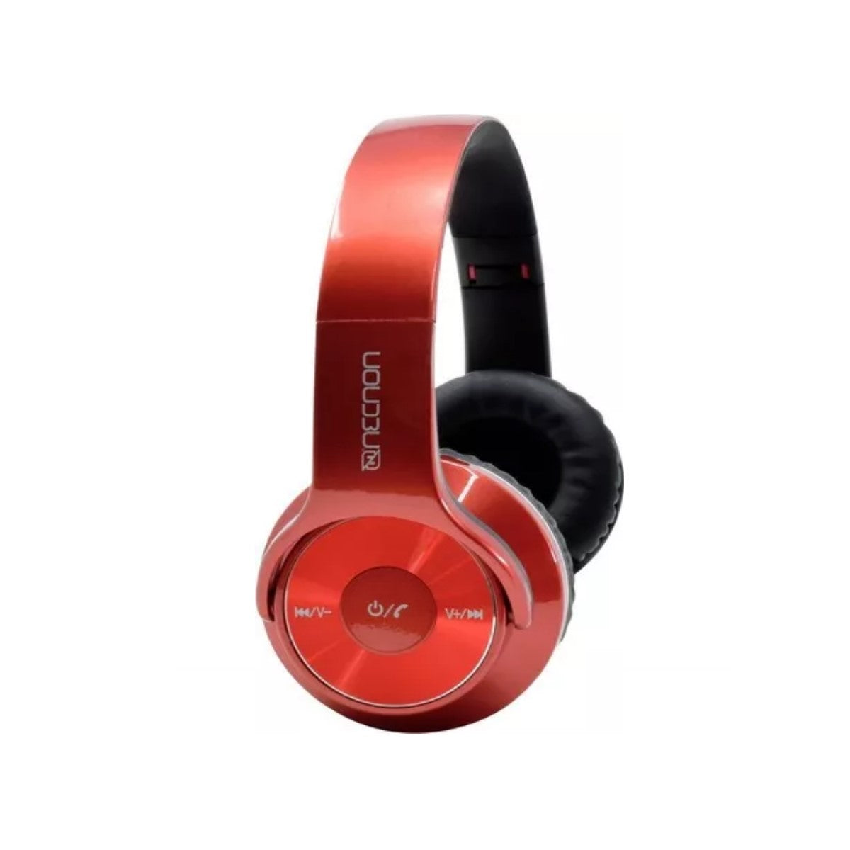 Diadema Necnon NBH-06 Rojo con Micrófono y Control de Volumen, Cable 1.5m