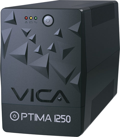 Vica Optima 1250 sistema de alimentación ininterrumpida (UPS) 1.25 kVA 625 W 8 salidas AC, 127 V, 127 V, 108 V