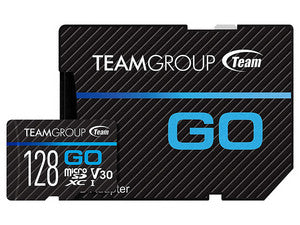 Tarjeta de Memoria TEAMGROUP GO MicroSDXC UHS-I U3 de 128 GB, Clase 3, Adaptador SD