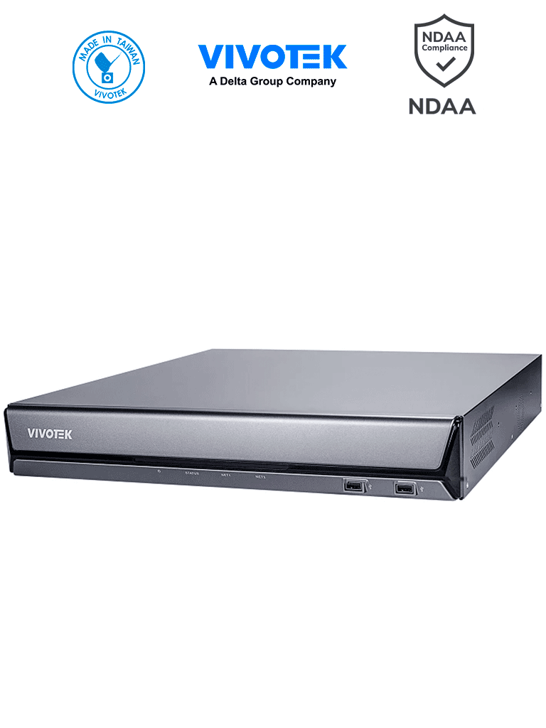 Grabador NVR VIVOTEK ND9442P - 16 Canales, 16 Puertos PoE, 4 Bahias de Discos, 192Mbps, HDMI 4K, VAST 2