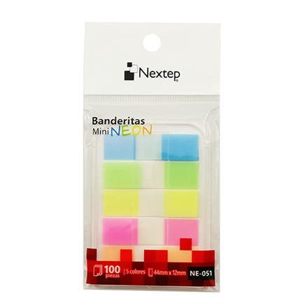 Nextep NE-051 separador Separador de libros flexible Azul, Verde, Naranja, Amarillo 100 pieza(s)