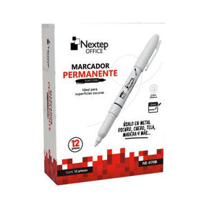 Nextep NE-070B marcador 12 pieza(s) Punta de cincel Blanco