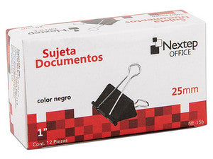 BUNDLE Sujeta documentos 25mm (1") 12 pzs CONT. 10 PIEZAS