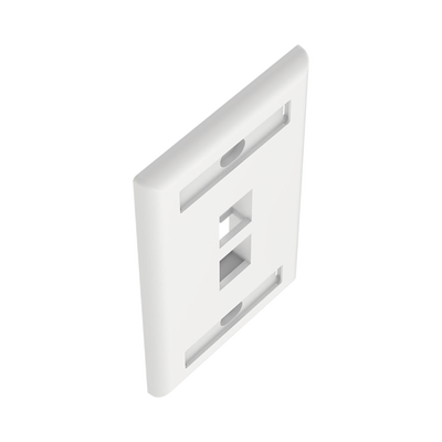 Panduit Faceplate NK2FWHY, 2 Puertos, Color Blanco, Compatible con Módulo Keystone
