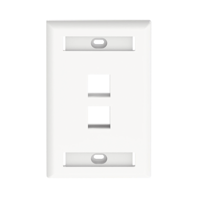 Panduit Faceplate NK2FWHY, 2 Puertos, Color Blanco, Compatible con Módulo Keystone