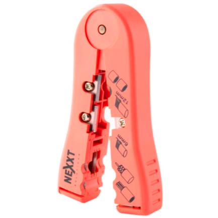 Desforrador Universal Nexxt Solutions Cable Lan y Coaxiales, 2 en 1, Acero Inoxidable