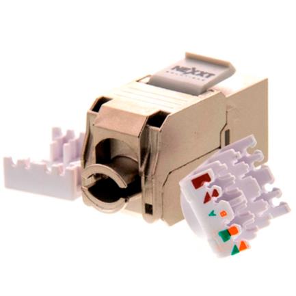 Keystone Jack Cat6A S/FTP 110 Herramienta Sin Herramientas, Blindado - Nexxt Solutions