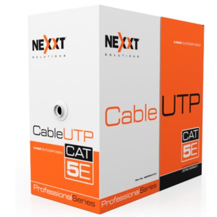 Cable Nexxt Solutions Cat5e UTP 100MHz 4P CM 305m 24 AWG Gris, Transmisión de Datos Gigabit Ethernet 1000Mbps
