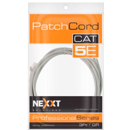 Cable de Conexion Nexxt Solutions Cat5e 90 cm Gris, 1 Gbps, UTP, RJ45
