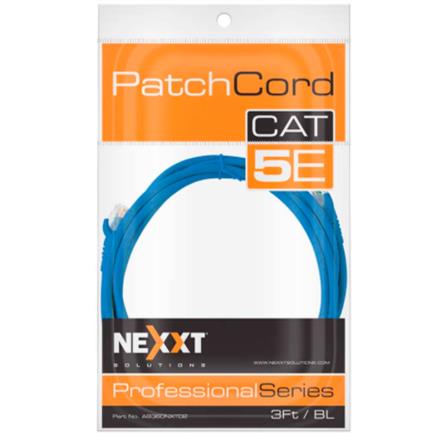 Cable de Conexión Nexxt Solutions Cat5e 100 MHz 90 cm 24 AWG Azul Ethernet