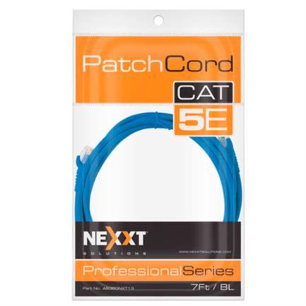 Cable de Conexión Nexxt Solutions Cat5e 100 MHz 2.31m 24 AWG Azul Ethernet Gigabit 1Gbps
