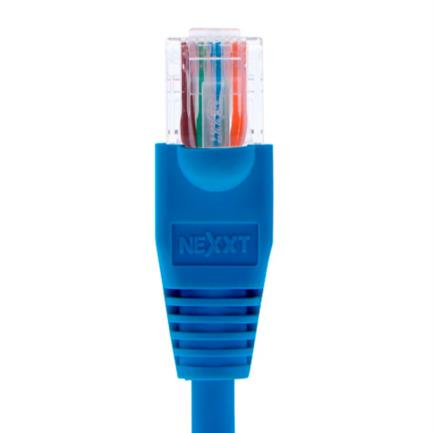 Cable de Conexión Nexxt Solutions Cat5e 100 MHz 3.05m 24 AWG Azul Ethernet Gigabit 1Gbps U/UTP RJ45