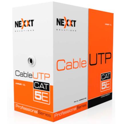 CABLE NEXXT SOLUTIONS Cat5e UTP 4P CM 305m Azul, 100MHz, 24AWG, Para Redes Ethernet