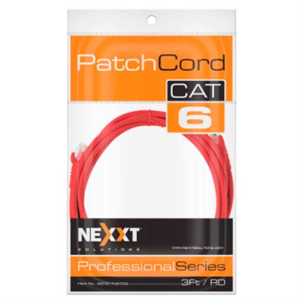 Cable de Conexion Nexxt Soluions Cat6 90 cm Rojo, 1Gbps, UTP, Conector RJ45