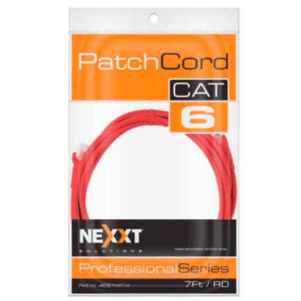 Cable de Conexion Nexxt Solutions Cat6 2 10 Mts Rojo, 10Gbps, 2 Conectores RJ45, Blindaje U/UTP