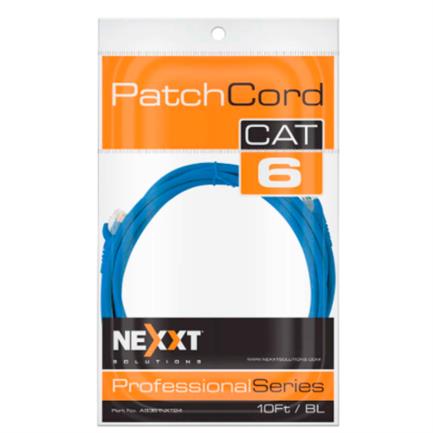 Cable de Conexion Nexxt Solutions Cat6 3 Mts Azul, Gigabit Ethernet, 250MHz, Conector RJ45