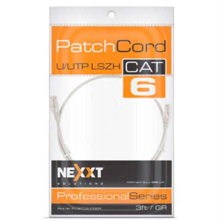 Cable de Conexion Nexxt Solutions U/UTP Cat6A 2 10 Mts LSZH, Baja Toxicidad, Gris