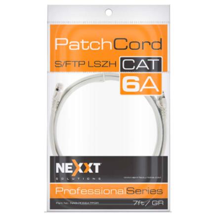 Cable de Conexion Nexxt Solutions Cat6A S/FTP LSZH 10 Mts Gris