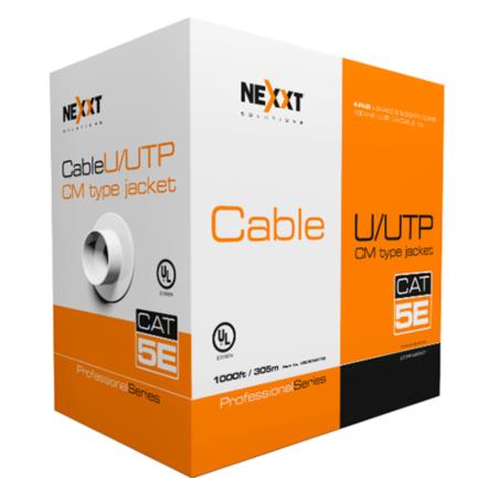 CABLE NEXXT SOLUTIONS Cat5e UTP 24AWG 4P 305m Azul, Instalaciones de Red Gigabit