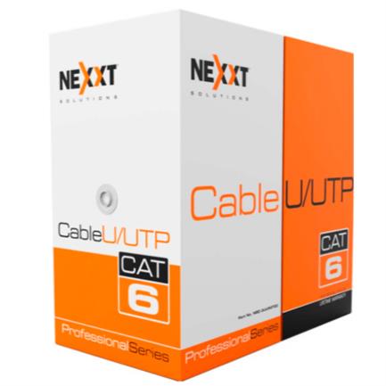 CABLE NEXXT SOLUTIONS Giga Cat6 23AWG UTP CMR Gris 305m/1000ft, Alta Velocidad