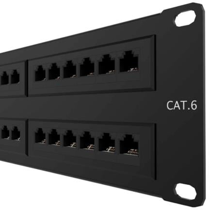 Panel de Conexion Nexxt Solutions para rack Cat6 Pre-configurado 48 Puertos Gigabit Ethernet 1U