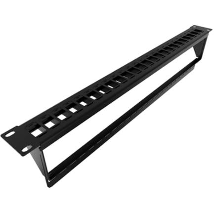 Panel de Conexion Nexxt Solutions para rack 24 puertos RJ45 Keystone Jack, Montaje en Rack 1U, Categoría 6