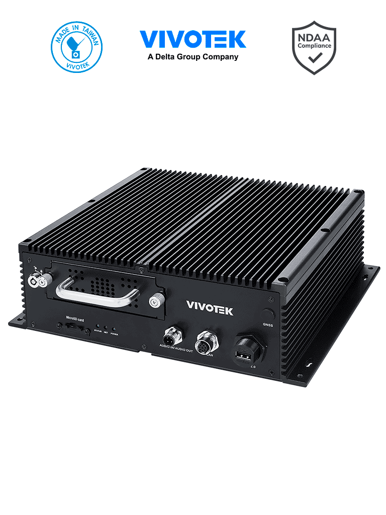 VIVOTEK NV9321P NVR Móvil 8 Canales, 2 Bahías SSD, 8 Puertos PoE, HDMI, WiFi Opcional