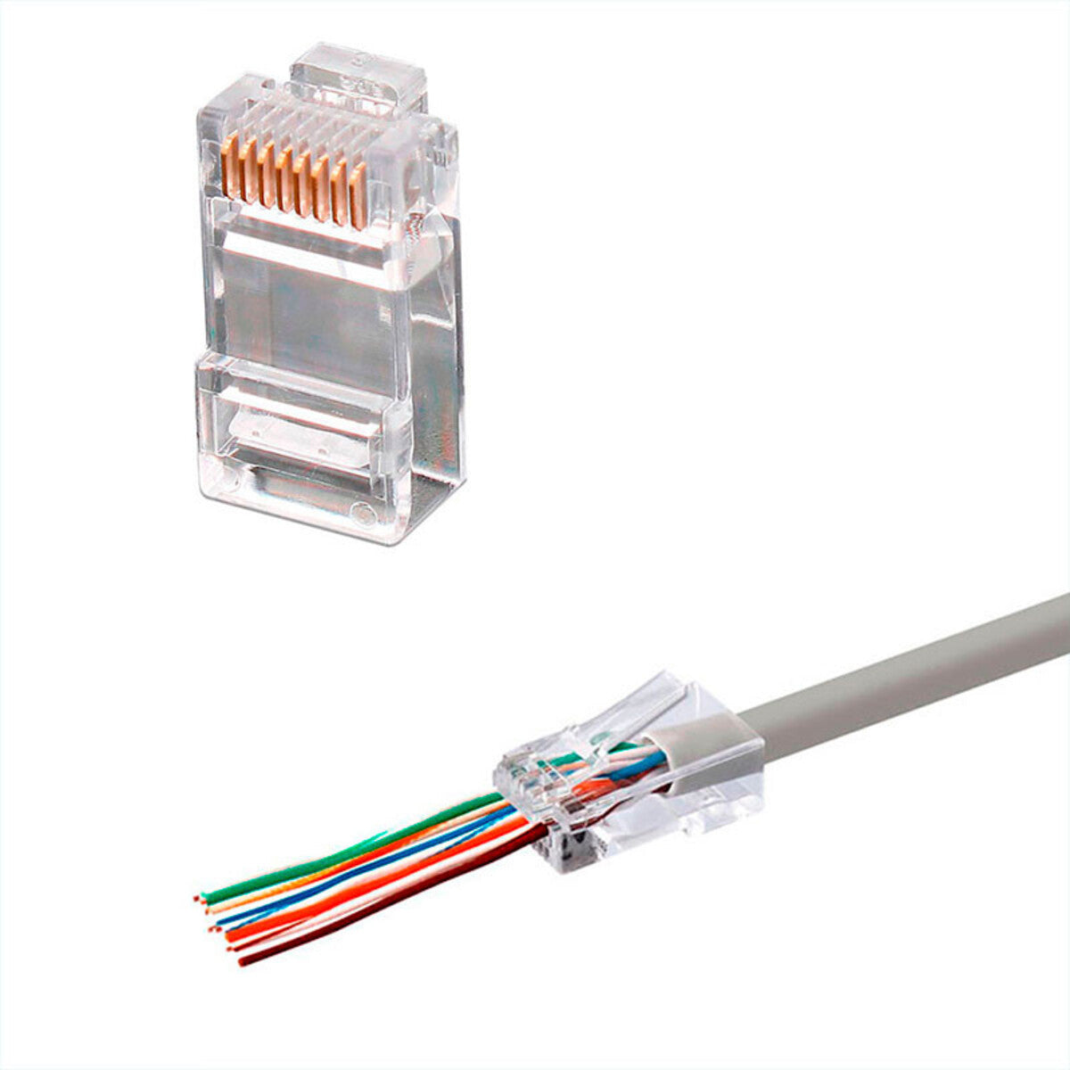 Pack 50 Conectores RJ45 Cat6 QIAN NW6100 100P ZAS Plug - 50 Unidades