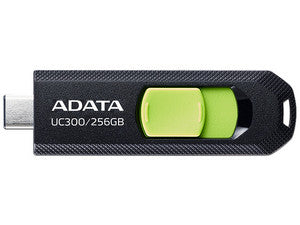 Memoria Flash USB-C 3.2 ADATA UC300 de 256GB, Velocidad de Transferencia 300MB/s, Color Negro
