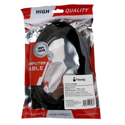 Cable HDMI 1.4 Nextep Alta Velocidad 18Gbps Reforzado 5.0 metros