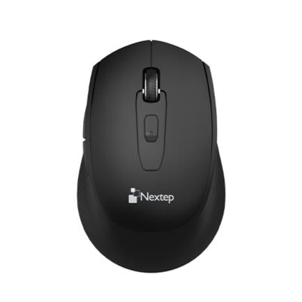 Mouse Nextep Bluetooth Color Negro 1600 DPI Batería Incluida Recargable LED RGB