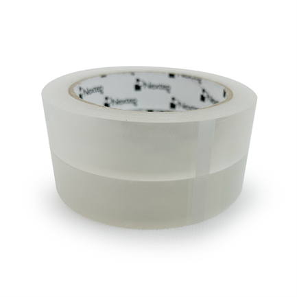 Cinta Adhesiva Nextep 24mm x 65m, Fácil Corte, Bolsa 2 Piezas