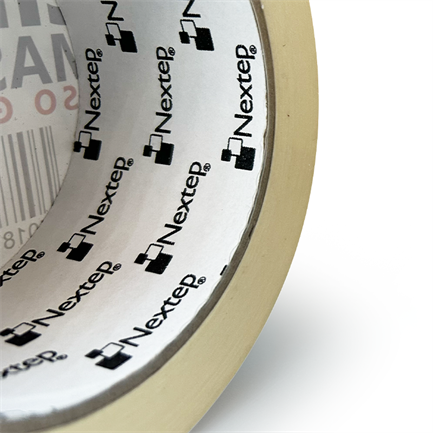 Cinta Masking Uso General Nextep 48 mm x 50 mts, Resistente a Altas Temperaturas, Adhesivo Fuerte, Fácil de Cortar