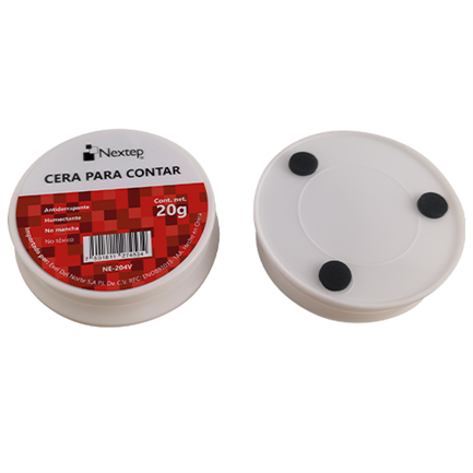 Cera Antiderrapante Nextep para Contar, 20g, Ideal para Manejo Seguro de Documentos y Dinero