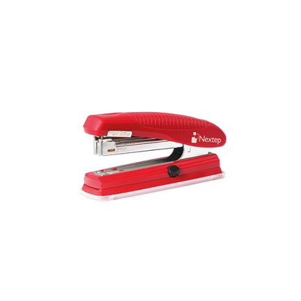 Engrapadora Plástica Nextep Media Tira Dual 2 Orificios, Capacidad 25 Hojas, Perforadora