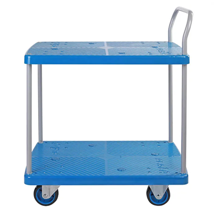 Carro Plataforma de Carga Nextep 2 Niveles Cap. 150 Kg, Ruedas 4", Acero Resistente