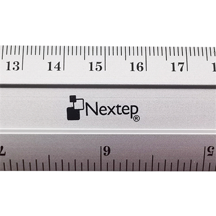 Regla Metálica Aluminio Nextep 30 cm c/6 Pzas, Resistente y Ligera, Para Medición precisa