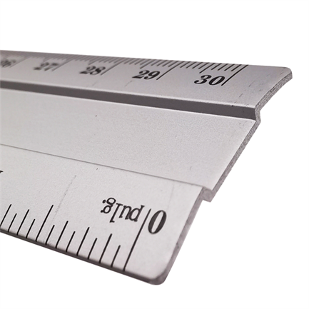 Regla Metálica Aluminio Nextep 30 cm c/6 Pzas, Resistente y Ligera, Para Medición precisa