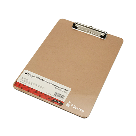 Tabla de Madera Nextep Carta con Clip Alambre, Económica, 30x45 cm