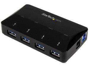 Hub USB 3.0 de 4 Puertos, Carga Rápida y Sincronización de Datos, Compacto