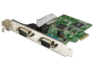 Tarjeta Serial PCI Express de 2 Puertos DB9 RS232 con UART 16C1050, 460800 bps, 5V, 120mm x 80mm