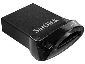 Unidad Flash USB 3.0 SanDisk Ultra Fit de 32 GB. Alta velocidad de transferencia y tamaño compacto.