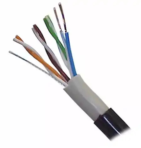 OUTPCAT5ECOPEXT100 SAXXON Bobina de 100 metros de cable utp cat5e 100% cobre/ exterior con doble forro/ color negro/ ideal para cableado de redes de datos y video/