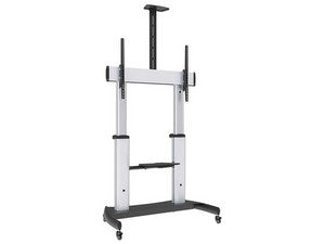 Soporte Universal Tipo Carrito Manhattan 461672, Pantalla 60-100", Inclinable, Giratorio, Ajustable en Altura