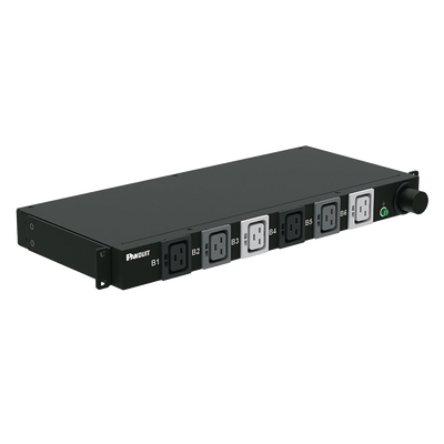 P06B02M - PDU Básico para Rack / 6 Salidas C19 / Entrada Trifásica 50 A / 208 Vca / Horizontal 1U / 19 in