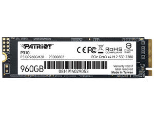 Patriot Memory P310P960GM28 unidad de estado sólido 960 GB M.2 PCI Express 4.0 NVMe